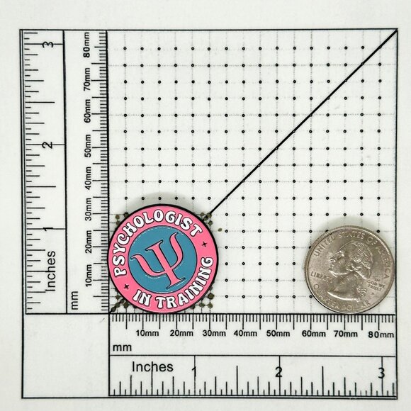 ⭐Psychology Degree Design Enamel Pins Psychological Logo Creative Brooches Pink⭐ - Picture 6 of 6
